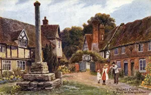 Tewkesbury Collection: The Village Cross, Ripple, nr. Tewkesbury, Worcestershire