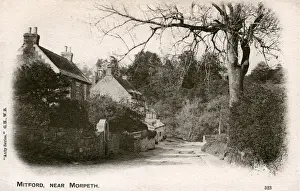 Morpeth Prints: The Village, Mitford, Northumberland