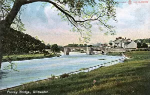 Cumbria Collection: Village of Pooley Bridge, River Eamont, Cumbria