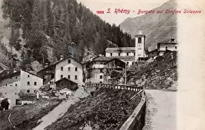 Village of Saint Rhemy-en-Bosses, Italy on the Swiss border