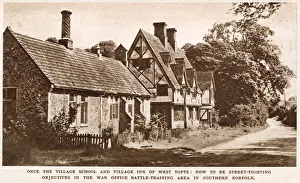 Images Dated 13th January 2021: The former Village School and Village Inn of West Tofts