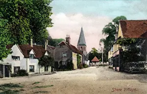 Guildford Prints: The Village, Shere, Surrey