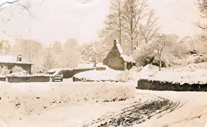 Wold Prints: Village in Snow, Blockley, Gloucestershire