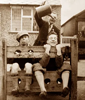 Stocks Collection: Village stocks in Seamer in 1928