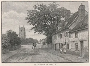New Images May Collection: The village street, Dedham, Essex. Date: circa 1860