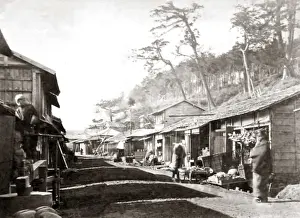 Village street, Japan, 1870s