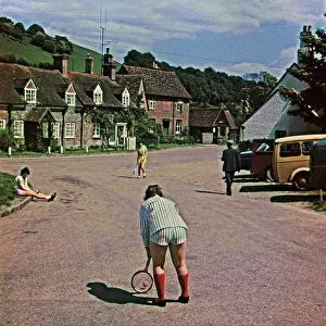 Dormer Prints: A village tennis match in the street