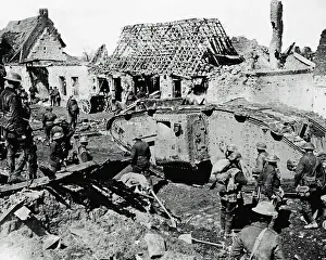 Rafters Prints: Village on Western Front, France, WW1