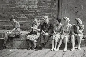 Casually Prints: Villagers sitting casually and chatting