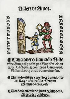 Addressed Collection: Villete de Amor by Baptista Montidea. Colored engraving