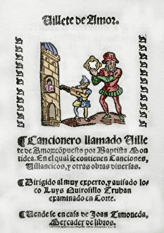 Amor Gallery: Villete de Amor by Baptista Montidea. Colored engraving