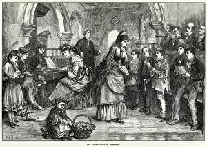 Images Dated 1st November 2019: Villiage choir at rehearsal 1871