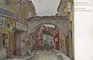 Lithuania Prints: Vilnius, Lithuania - Stekliannaia Street
