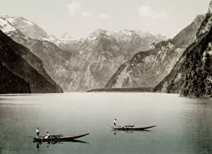 Southeast Gallery: Vintage 19th century / 1900 photograph: The Konigssee, a natural lake in the extreme