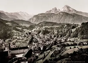 Vintage 19th century / 1900 photograph: Berchtesgaden, a municipality in the district