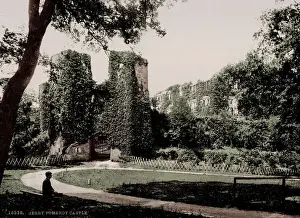 Vintage 19th century / 1900 photograph: Berry Pomeroy Castle, Totnes, Devon