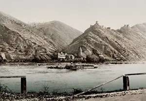 Vintage 19th century / 1900 photograph: Boppard on the River Rhine, Germany