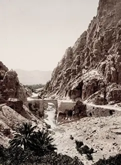 Vintage 19th century / 1900 photograph: El Kantara Gorge, Algeria