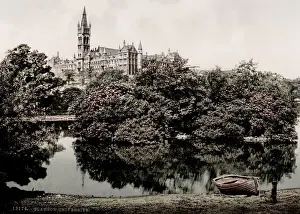 Vintage 19th century / 1900 photograph: Glasgow University, Scotland