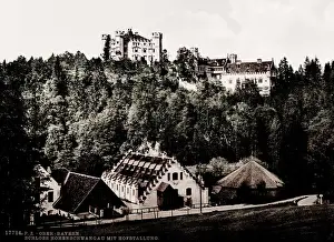 Vintage 19th century / 1900 photograph: Hohenschwangau Castle