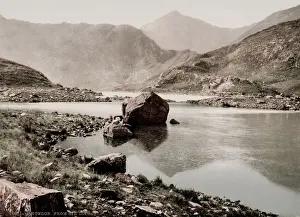 Vintage 19th century / 1900 photograph: view of Snowdon, mountain in Snowdonia