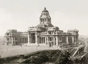 Vintage 19th century photograph: Brussels, Palais de Justice, Belgium Vintage 19th century photograph: Brussels, Palais de Justice, Belgium