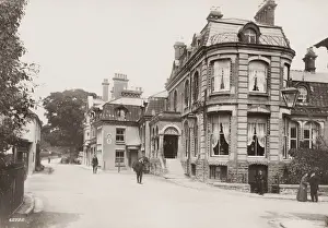 Vintage 19th century photograph: Church Stretton is a market town in Shropshire, England
