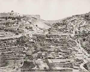 Vintage 19th century photograph: Garden of the Kings, Valley of Gehanna Vintage 19th century photograph: Garden of the Kings, Valley of Gehanna
