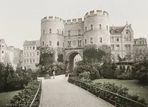 Vintage 19th century photograph: Hahnen Gate, Hahnentor, Cologne, Germany Vintage 19th century photograph: Hahnen Gate, Hahnentor, Cologne, Germany