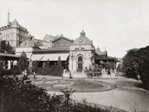 Vintage 19th century photograph - Karlsbad, Karlovy Vary, Czech Republic city park Vintage 19th century photograph - Karlsbad, Karlovy Vary, Czech Republic city park