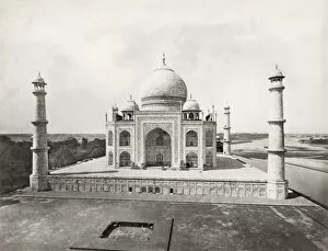 Agra Gallery: Vintage 19th century photograph: Taj Mahal, Agra, India, c.1870 s