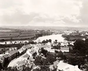 Vintage 19th century photograph - United Kingdom - Cardigan, St Dogmaels, Wales