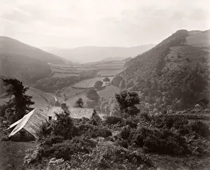Vintage 19th century photograph - United Kingdom - Llyfnant valley, Powys, Wales