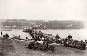 Vintage 19th century photograph - United Kingdom - the pier at Garth, Wales