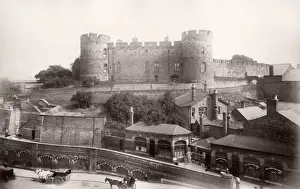 Vintage 19th century photograph - United Kingdom - Shrewsbury Castle