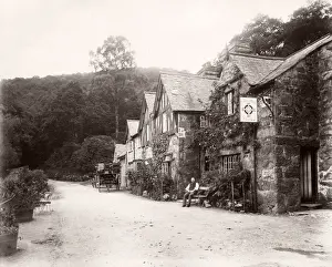 Vintage 19th century photograph - United Kingdom - Tyn-Y-Groes hotel Wales