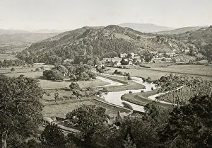 Farmhouse Prints: Vintage 19th century photograph: Vale of Ffestiniog, rural Wales