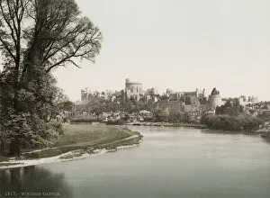 Dawn Prints: Vintage 19th century photograph: Windsor Castle