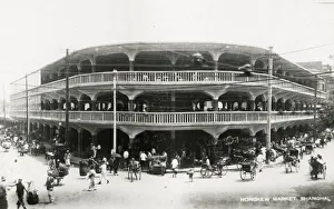 Vintage c. 1920s photograph: Hongkew Market, Shanghai China