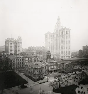 Vintage early 20th century press photograph: City Hall, Manhattan Municipal Buidling New Vintage early 20th century press photograph: City Hall, Manhattan Municipal Buidling New