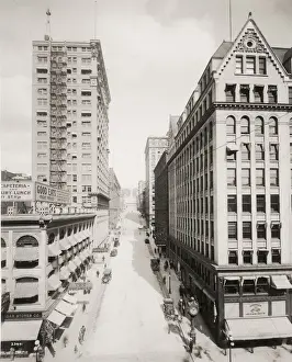 Vintage early 20th century press photograph: Cherry Street, Seattle