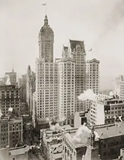 Vintage early 20th century press photograph: City Investing Building, Cortlandt Building