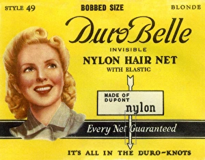 Images Dated 23rd February 2016: Vintage Hairnet Packaging - Duro Belle Nylon Hair Net