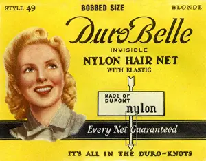 Nylon Prints: Vintage Hairnet Packaging - Duro Belle Nylon Hair Net