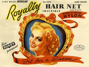 Images Dated 23rd February 2016: Vintage Hairnet Packaging - Royalty Hair Net