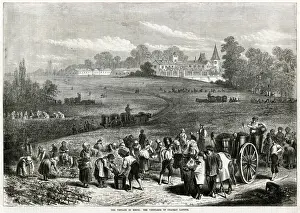 Vineyard Prints: Vintage in Medoc: Vineyards of Chateau Lafitte 1871