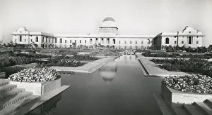Vintage photograph of buildings, New Delhi, India