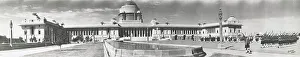 Vintage photograph of buildings, New Delhi, India