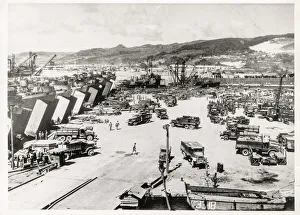 Liberation Gallery: Vintage photograph WW II - Irrawaddy River railhead 1945