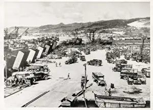 Irrawaddy Prints: Vintage photograph WW II - Irrawaddy River railhead 1945